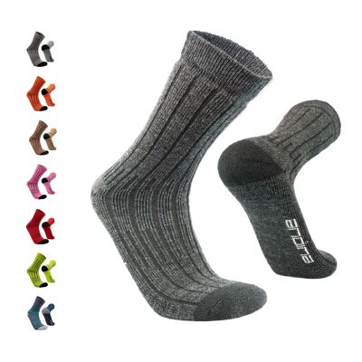 Chaussettes de randonnée Montaña I en alpaga, bambou et mérinos pour hommes et femmes - ANTHRAZIT I ANDINA OUTDOORS