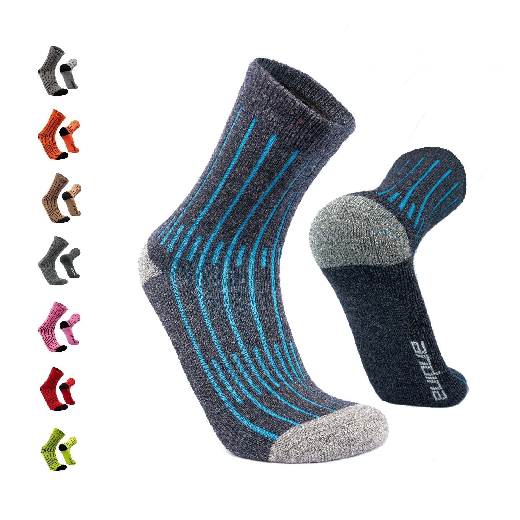 Montaña I calcetines de senderismo I alpaca, bambú y merino para hombre y mujer - NAVY BLAU I ANDINA OUTDOORS