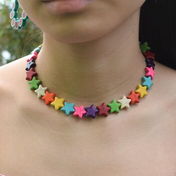 Collier étoile colorée 2