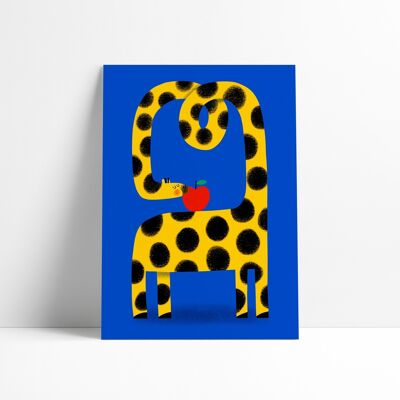 Poster 30x40-Sidonie die Giraffe