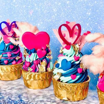 Signature Heart - Set Cupcake -6pcs- - Rose Vif 1