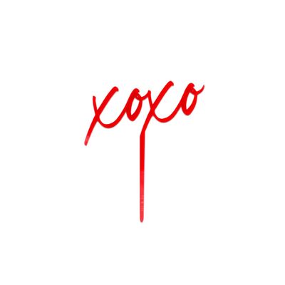 Xoxo - Cake Topper - Red