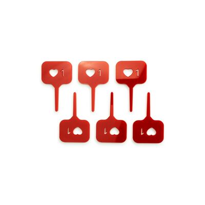 IG Like - Cupcake Set -6pcs- - Rojo