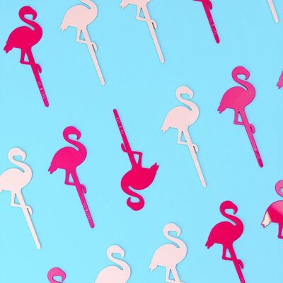 Flamingo - Cupcake Set -6pcs- - Rosa Caliente