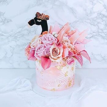 Flamingo - Cake Topper - Miroir Doré 1
