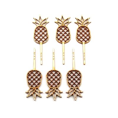 Ananas - Set Cupcake -6pz- - Legno
