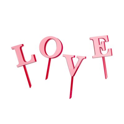 LOVE - Cake Topper Set