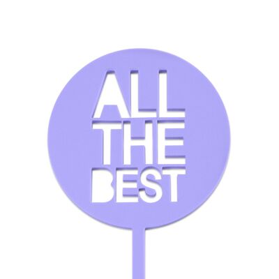All the Best Mini Paddle - Cake Topper - Pastel Purple