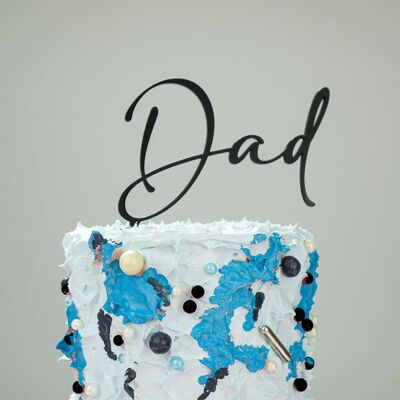 Papá - Decoración para Tarta - Negro