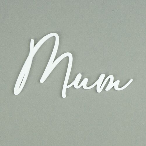 Mum - Cake Charm - White