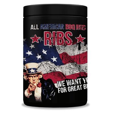All American Ribs BBQ Rub - Boîte de 350g