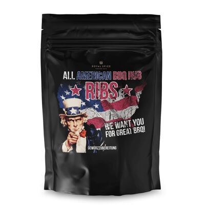 All American Ribs BBQ Rub - 1Kg zip-Beutel