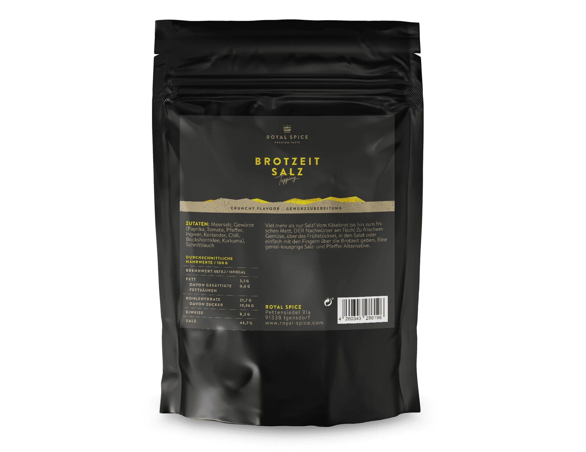 Snack sale - busta con cerniera da 1 kg