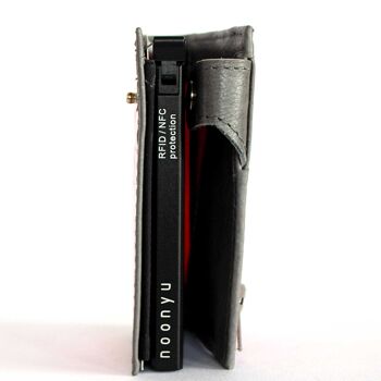 noonyu slim PULL-POP-UP WALLET - bâche upcycling rouge 4