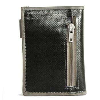 noonyu PULL-POP-UP WALLET - bâche upcycling noir 3