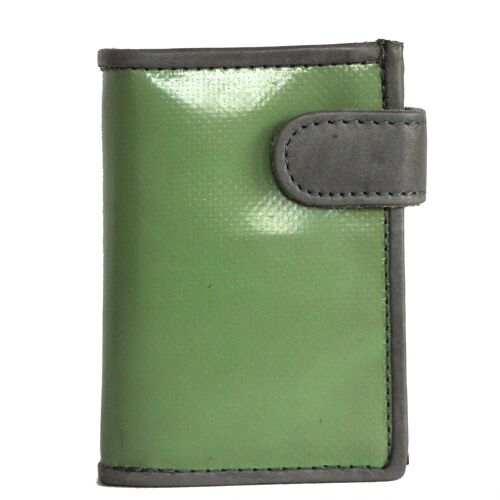 noonyu PULL-POP-UP WALLET - upcycling Tarpaulin mud green