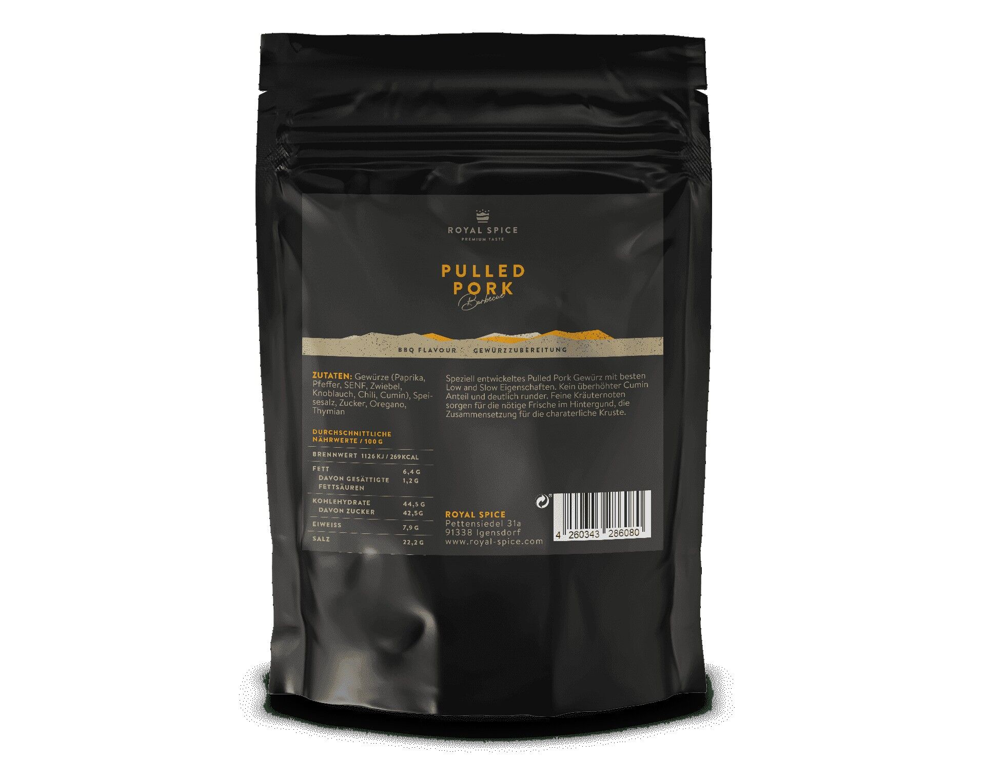 Pulled Pork BBQ Rub - 1Kg zip-Beutel