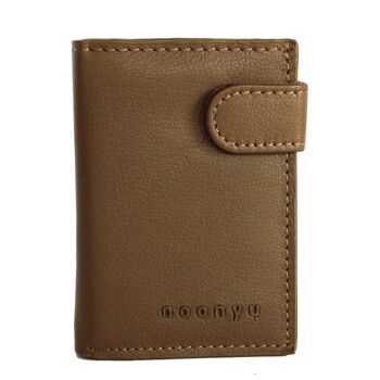 noonyu PULL-POP-UP WALLET - cuir upcycling marron 1