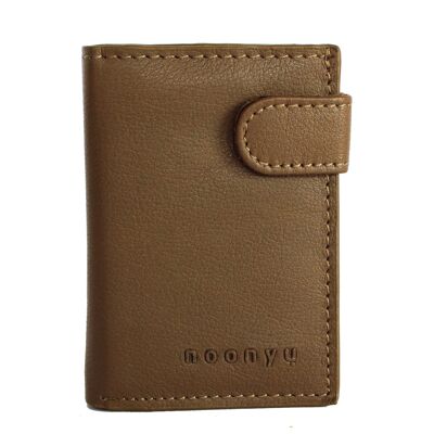 noonyu PULL-POP-UP WALLET - upcycling leather brown