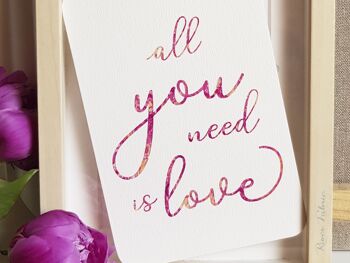Carte ALL you NEED is LOVE 2
