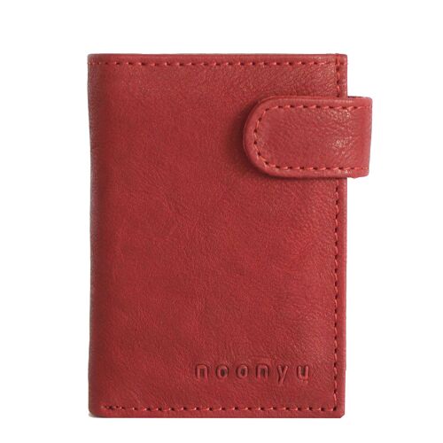 noonyu PULL-POP-UP WALLET - upcycling Leder wine