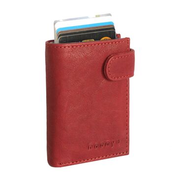 noonyu PULL-POP-UP WALLET - upcycling cuir vin 2