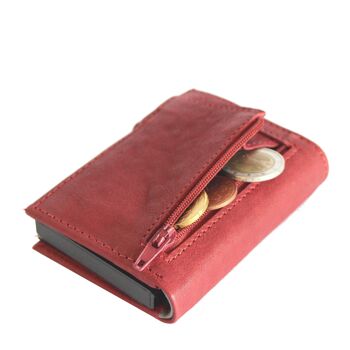 noonyu PULL-POP-UP WALLET - upcycling cuir vin 4