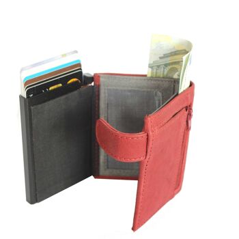 noonyu PULL-POP-UP WALLET - upcycling cuir vin 7