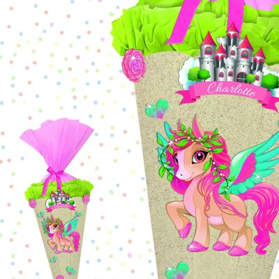School cone craft set "Green & Easy - Pegasus"