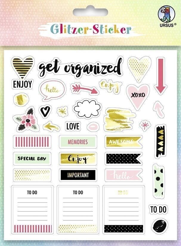 Adesivi glitterati Bullet Journal