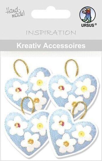 Accessoires créatifs "Mini pack coeurs, bleu clair" 2