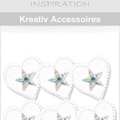 Creative accessories "Mini pack hearts, white"
