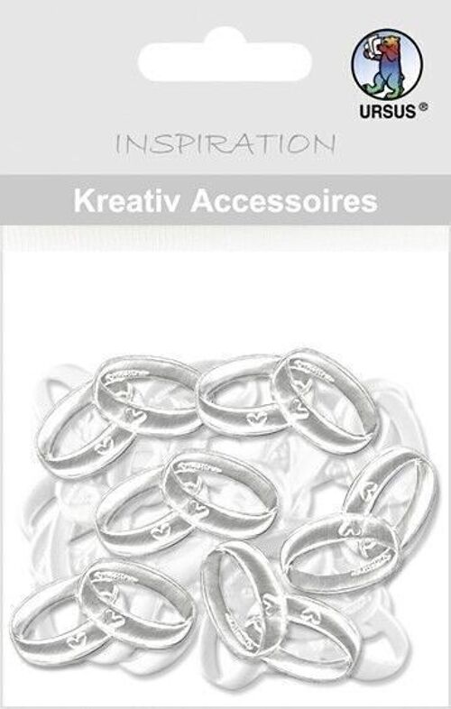Kreativ Accessoires "Mini pack Trauringe, silber"