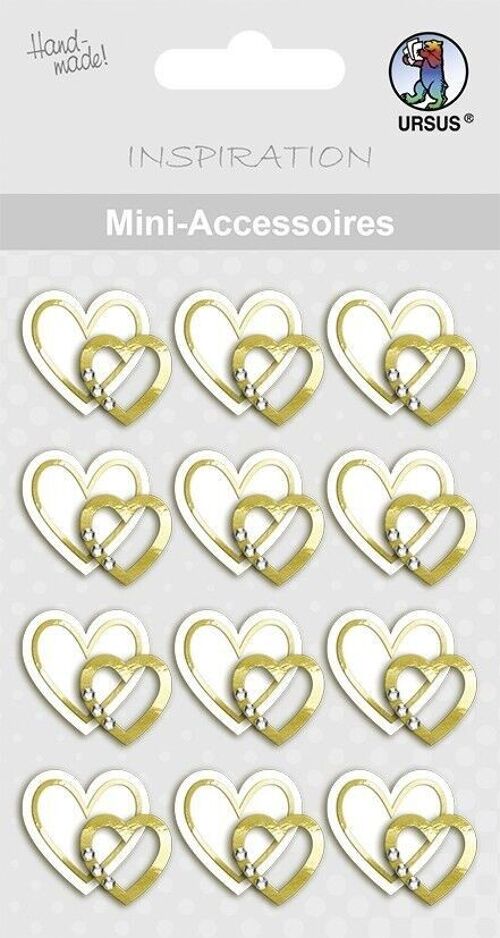 Mini-Accessoires "Herzen, gold"