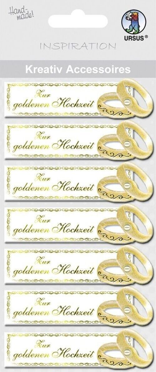 Kreativ Accessoires "Zur goldenen Hochzeit, gold"