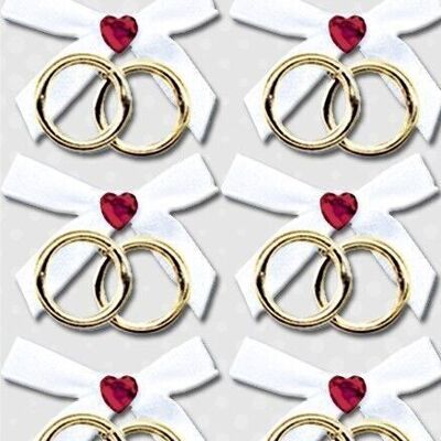 Accesorios creativos, "anillos de bodas de oro con corazón".