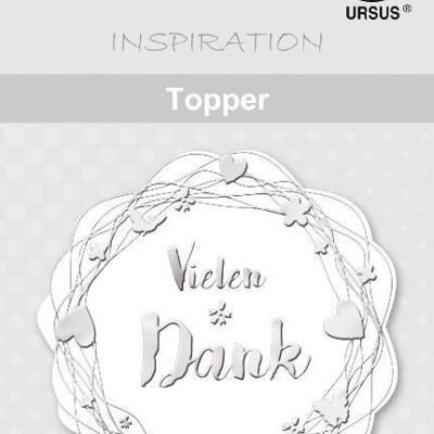Topper "blanc/argent", motif 22