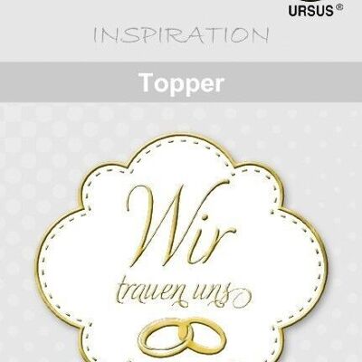 Topper "white/gold", motif 05