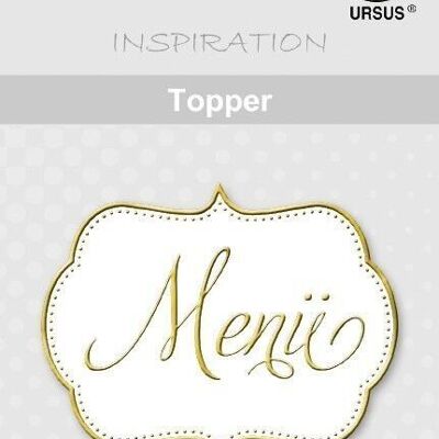 Topper "blanc/or", motif 10