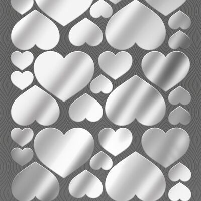 Mirror sticker "Hearts"