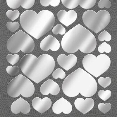 Mirror sticker "Hearts"