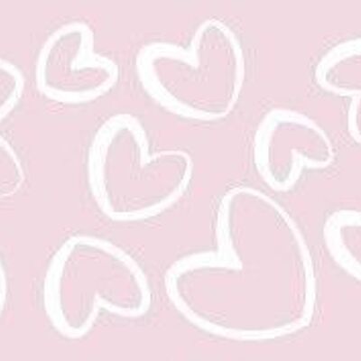 Cinta de carrocero impresa "corazones rosados"