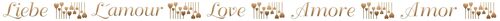 Masking Tape veredelt "Liebe - L'amour, kupfer"