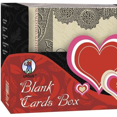 Boîte de cartes vierges "Coeurs de coeur"