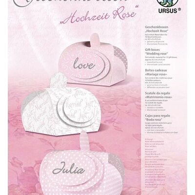 Geschenkboxen "Hochzeit Rose"