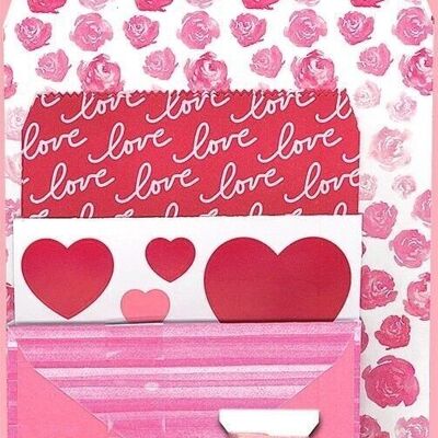 Gift bags & card set "Love"