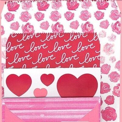 Gift bags & card set "Love"