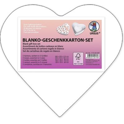 Blanko-Geschenkkarton-Set "Herz"