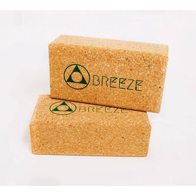 Yoga Set of 2 Cork Blocks Pluto Green