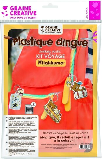 KIT PLASTIQUE DINGUE ETIQUETTE VOYAGE RILAKKUMA 3